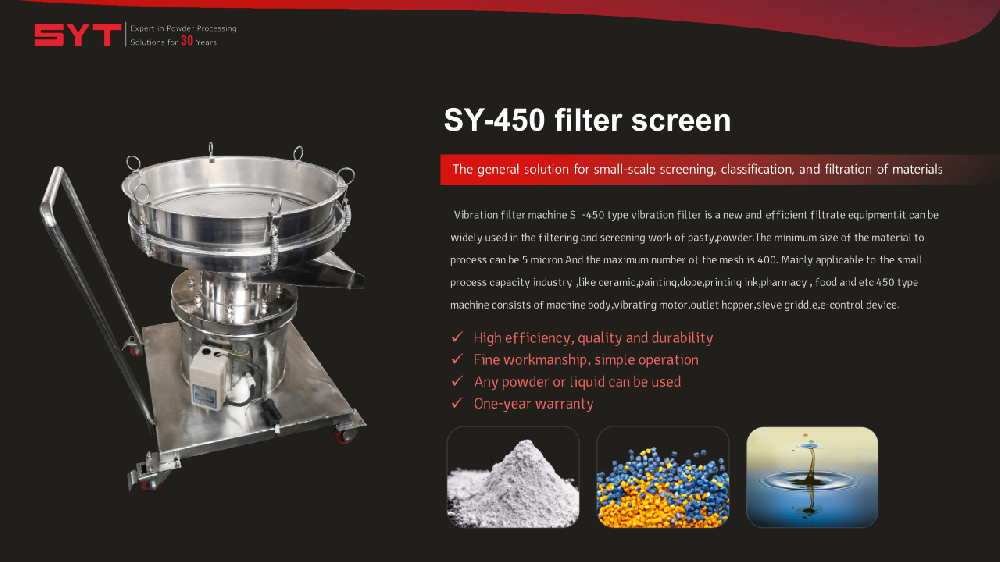 450 Separator filter screen